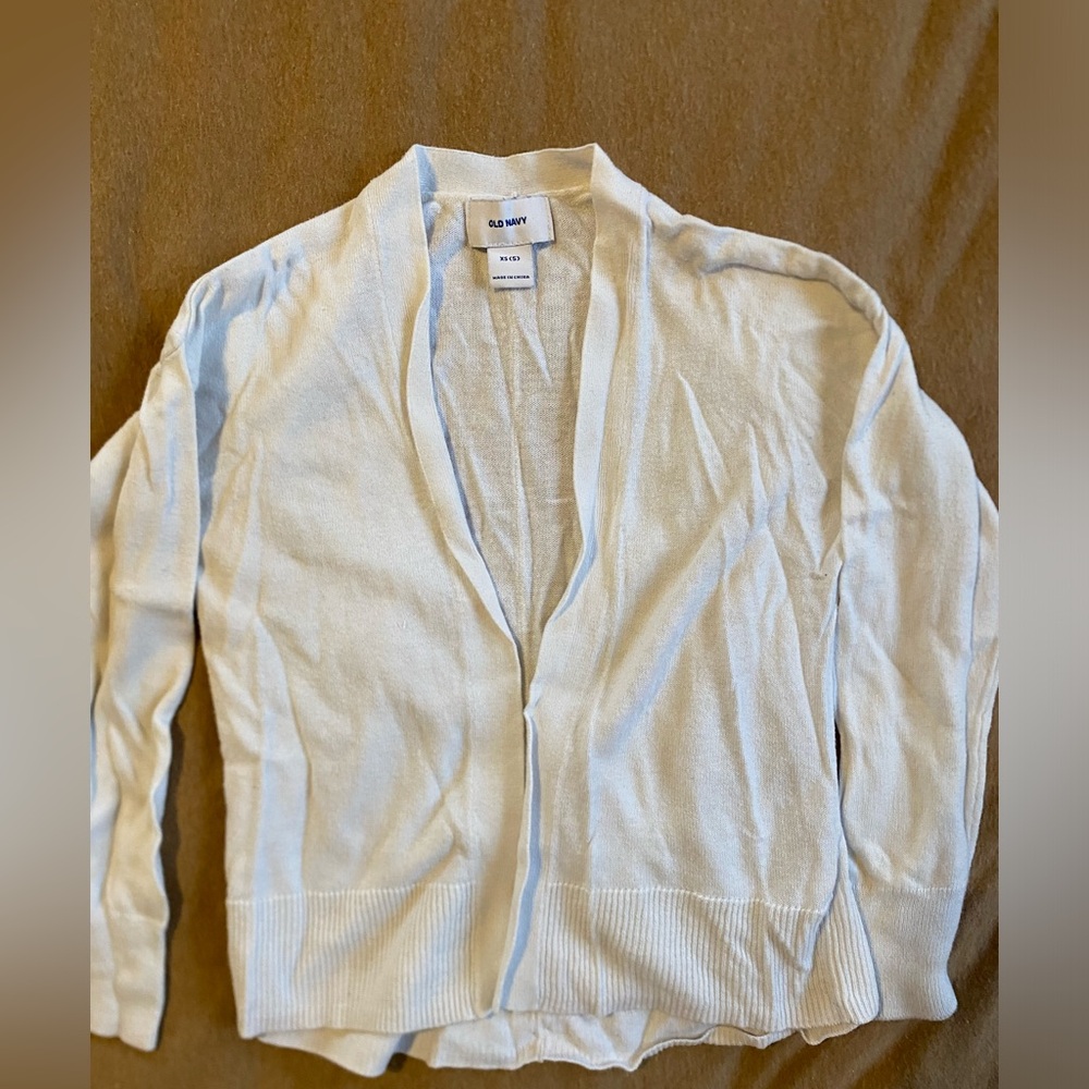 Old Navy kids Cream Open-Front Cardigan